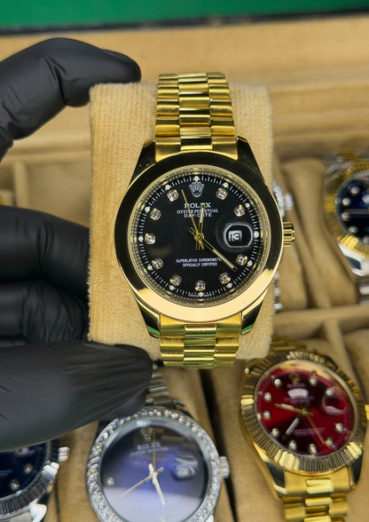 Rolex Oyster Perpetual Day-Date – Full Gold Black Dial Edition