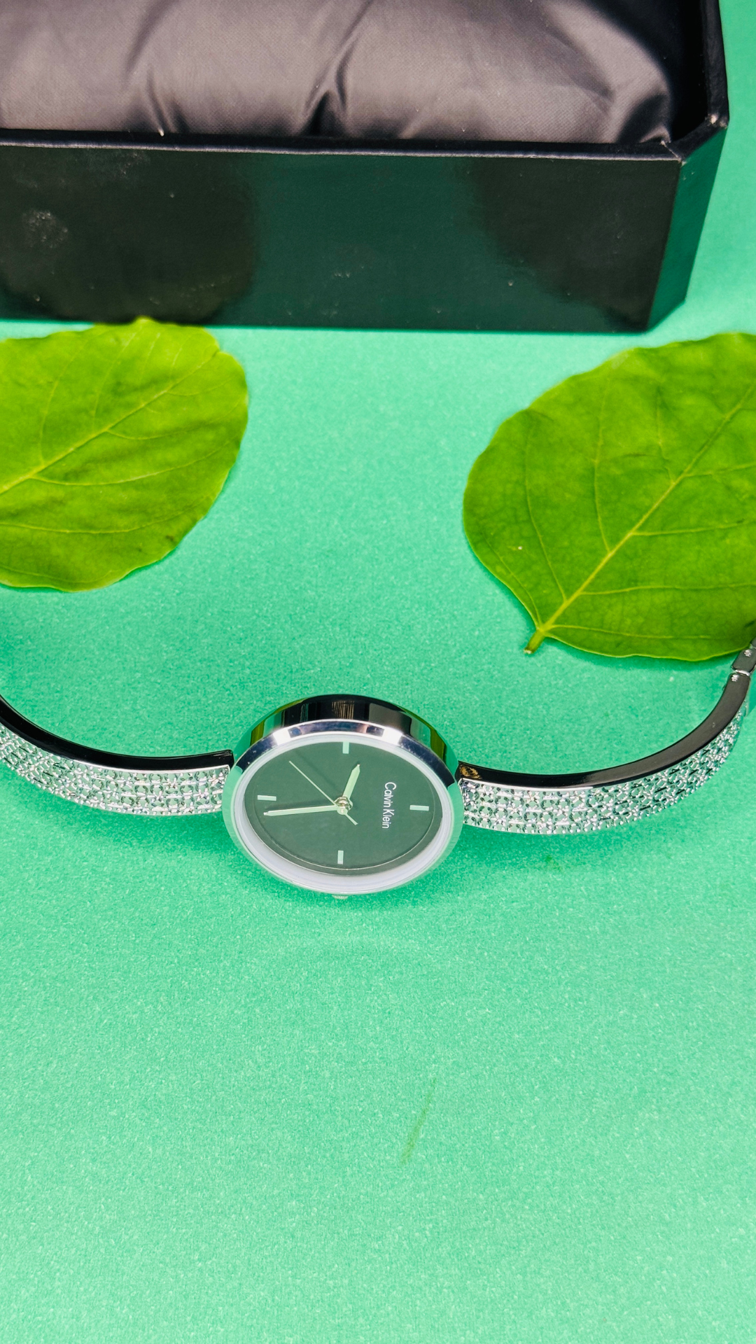 Midnight Grace - Black & Silver Designer Women's Watch