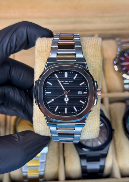 Patek Philippe Nautilus Style – Black Dial Elegance