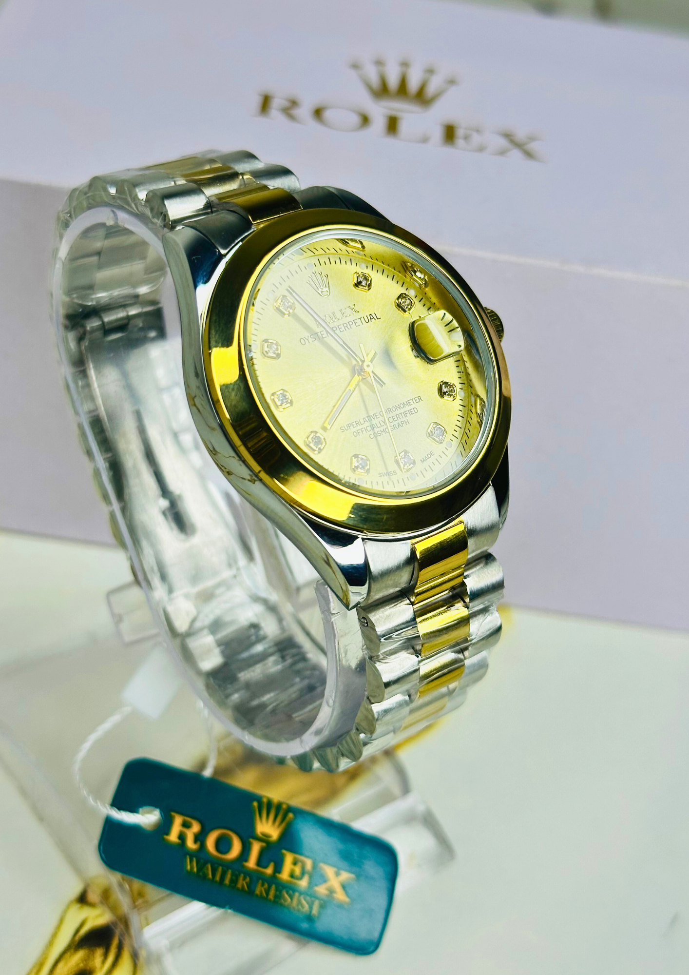 Rolex Oyster Perpetual Gold Champagne Edition — Classic Elegance for Every Moment