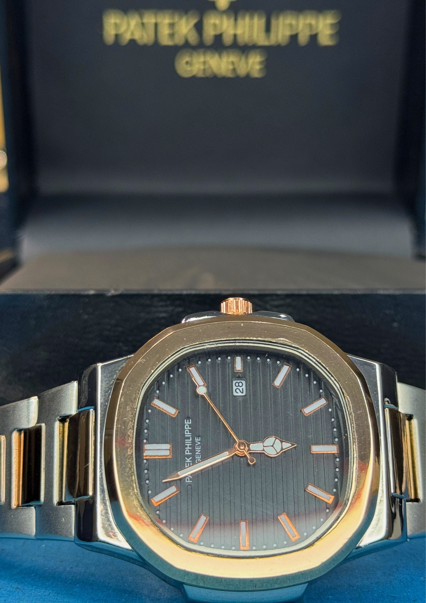 Patek Philippe Nautilus Style – Black Dial Elegance