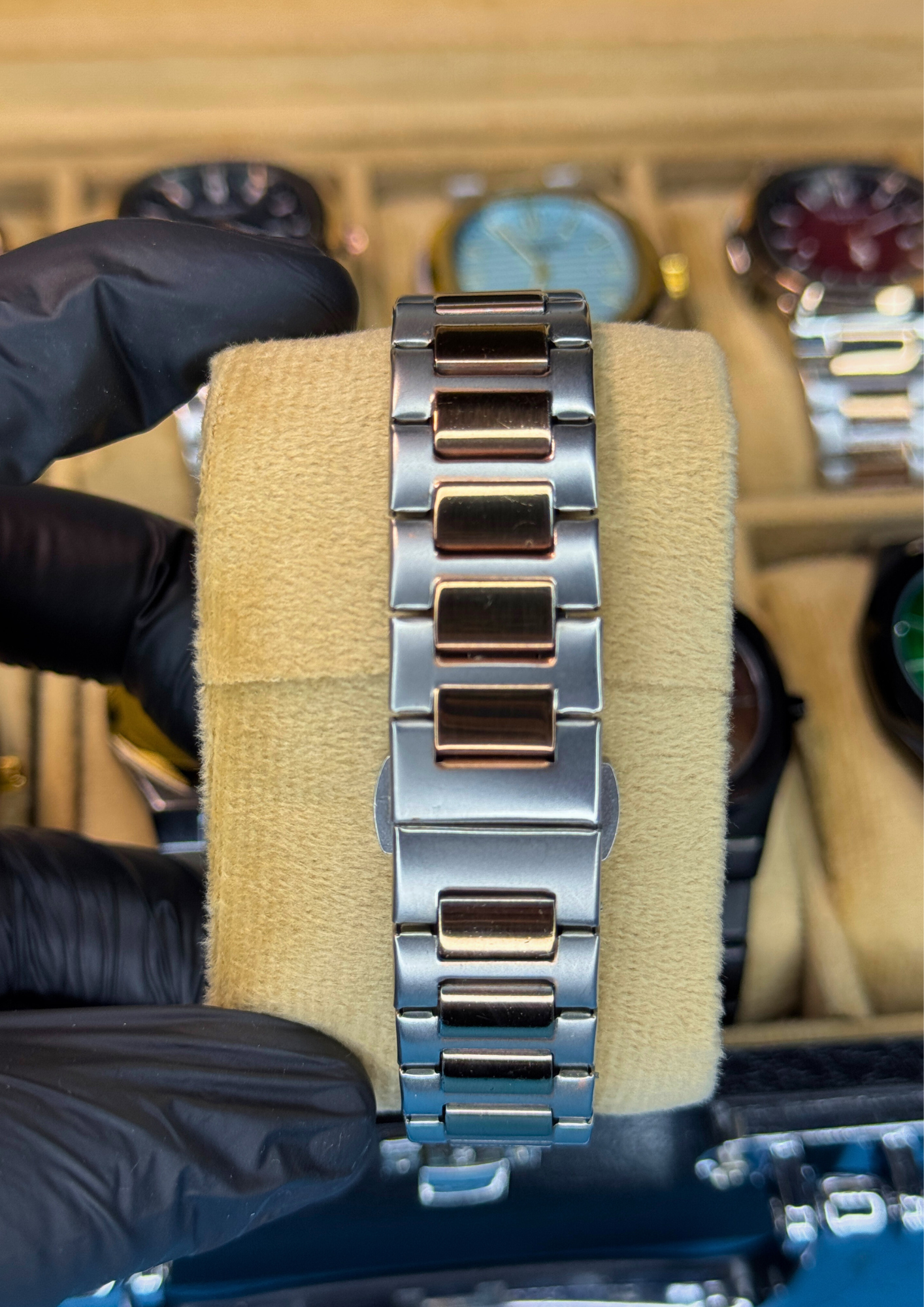 Luxury Green Dial Stainless Steel Watch – Nautilus Inspired | Patek Philippe Style