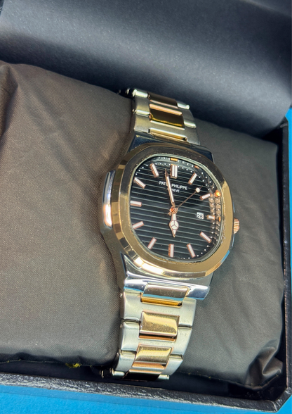 Patek Philippe Nautilus Style – Black Dial Elegance