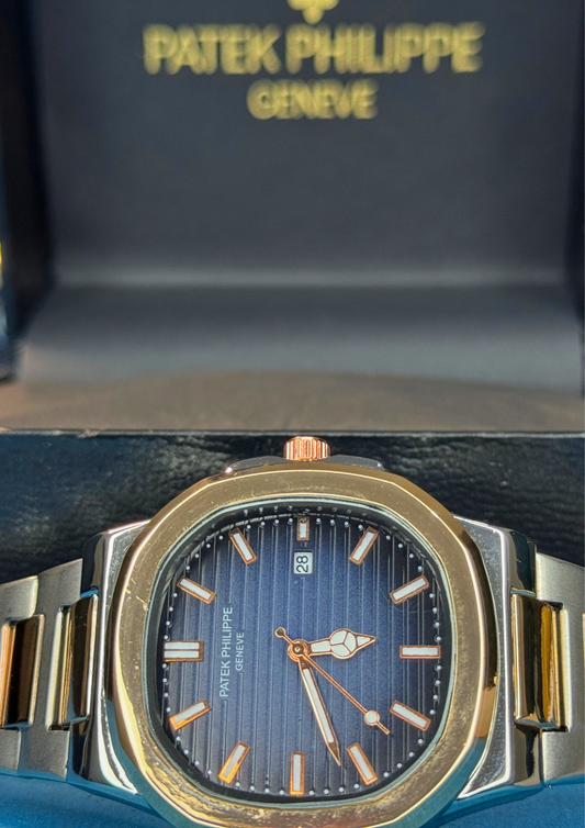 Luxury Nautilus Style Men's Watch – Blue Dial