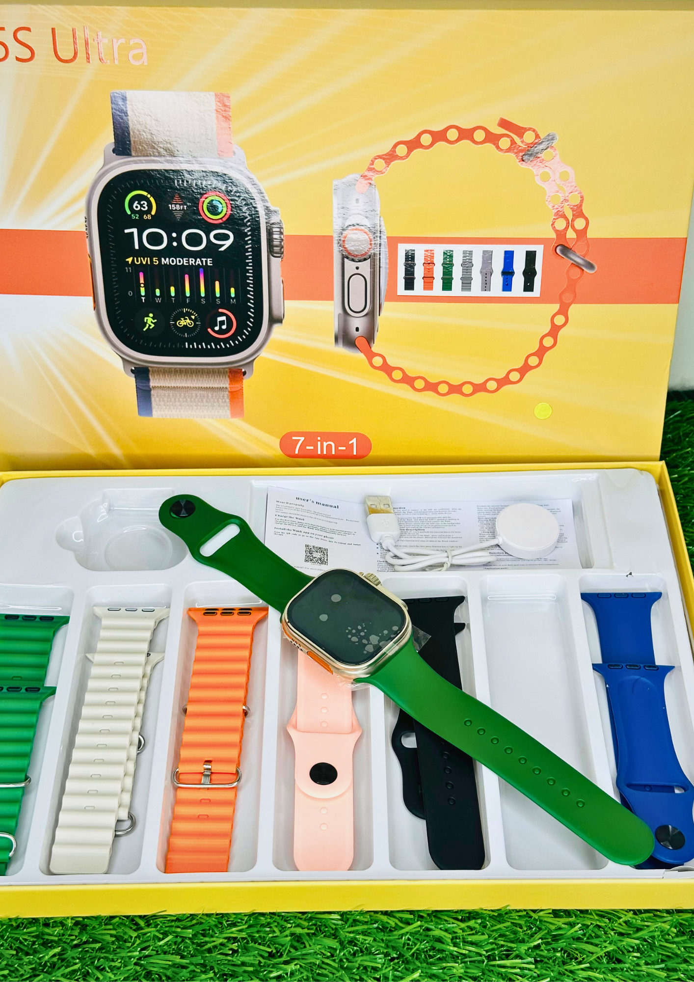 T5S Ultra Smart Watch 7-in-1 — Ultimate Fitness, Style & Power Combo