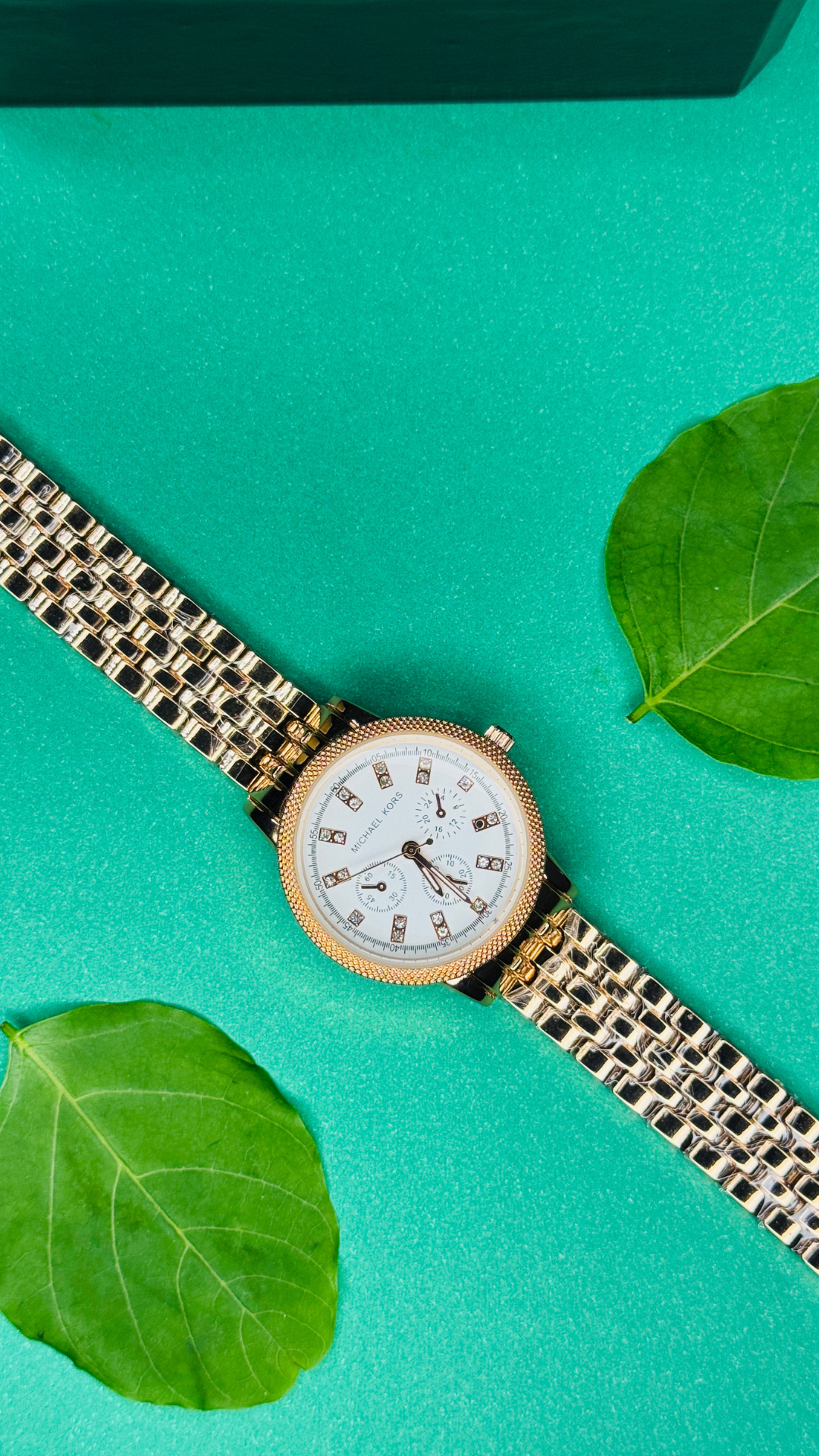 Crystal Noir – Silver Chronograph Women's Watch