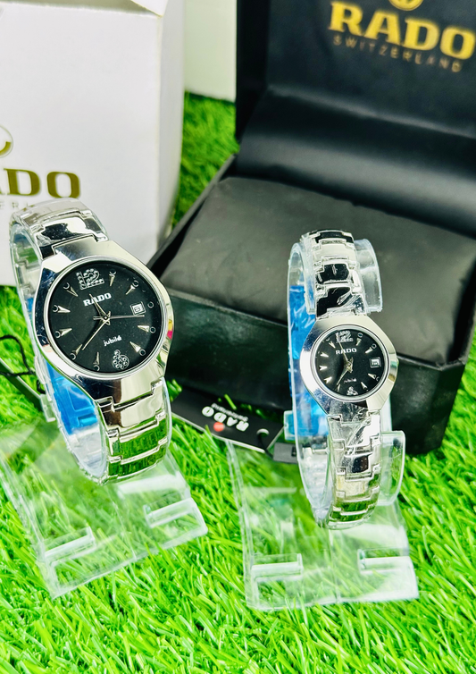 Rado Jubilee Silver Couple Watch Set – Swiss-Inspired Perfection