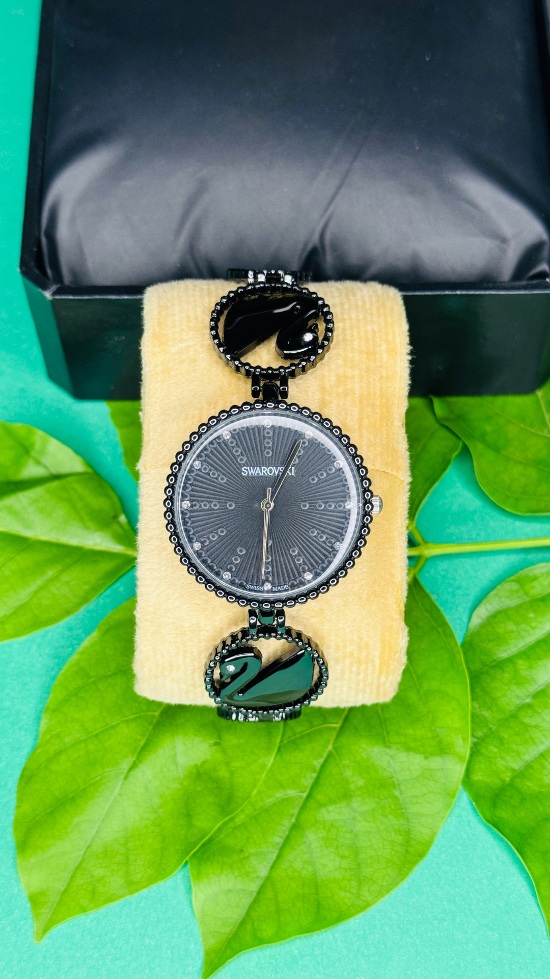 Timeless Elegance – Swarovski Black Swan Women's Watch