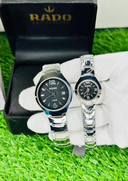 Rado Jubilee Silver Couple Watch Set – Swiss-Inspired Perfection