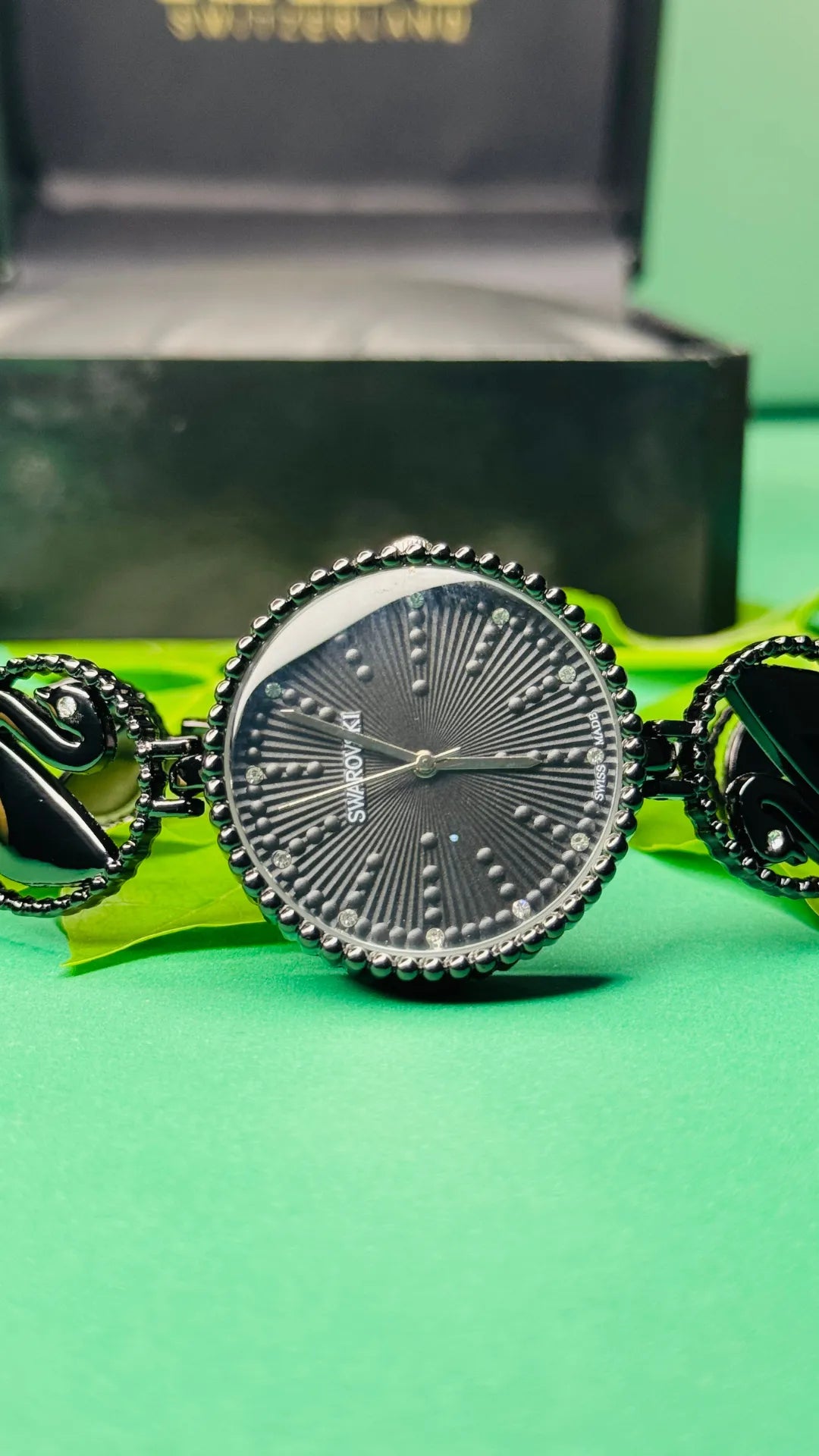 Timeless Elegance – Swarovski Black Swan Women's Watch