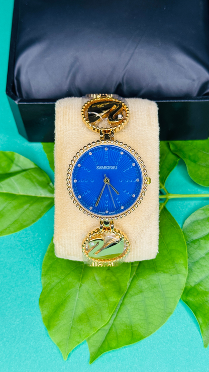 Timeless Elegance – Swarovski Black Swan Women's Watch